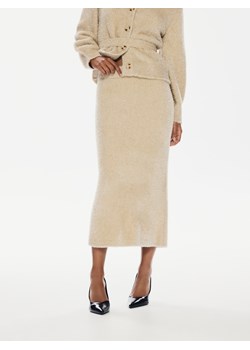 Reserved - Spódnica z dodatkiem metalizowanej nici - kremowy ze sklepu Reserved w kategorii Spódnice - zdjęcie 187644981