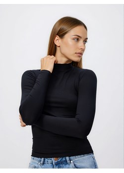 Reserved - Longsleeve z włóknami bambusowymi - czarny ze sklepu Reserved w kategorii Bluzki damskie - zdjęcie 187645091