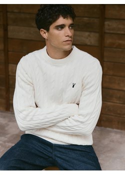 Reserved - Sweter ze świątecznym wzorem - złamana biel ze sklepu Reserved w kategorii Swetry męskie - zdjęcie 187645172