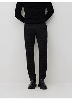 Reserved - Spodnie chino slim w kratę - czarny ze sklepu Reserved w kategorii Spodnie męskie - zdjęcie 187645252