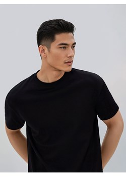 Reserved - Bawełniany t-shirt boxy - czarny ze sklepu Reserved w kategorii T-shirty męskie - zdjęcie 187645281