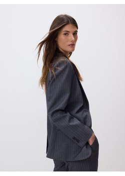 Reserved - Jednorzędowa marynarka z wiskozą - ciemnoszary ze sklepu Reserved w kategorii Kurtki damskie - zdjęcie 187645293