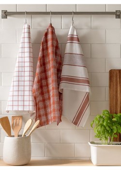 Sinsay - Ścierki kuchenne 3 pack - pomarańczowy ze sklepu Sinsay w kategorii Fartuchy kuchenne - zdjęcie 187646033