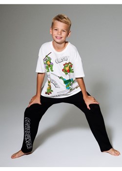 Sinsay - Bawełniana piżama dwuczęściowa z nadrukiem Teenage Mutant Ninja Turtles - kremowy ze sklepu Sinsay w kategorii Piżamy dziecięce - zdjęcie 187646051