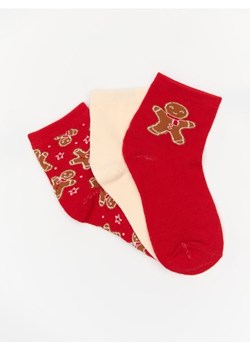 Sinsay - Skarpetki z motywem ludzika piernikowego 3 pack - wielobarwny ze sklepu Sinsay w kategorii Skarpetki dziecięce - zdjęcie 187646144