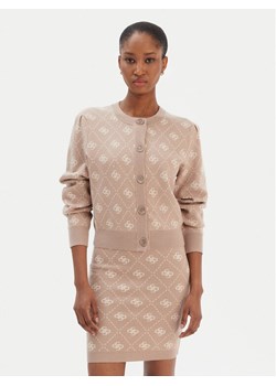 Guess Kardigan W4BR0D Z3JD2 Beżowy Regular Fit ze sklepu MODIVO w kategorii Swetry damskie - zdjęcie 187646423
