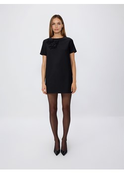 Reserved - Sukienka z kwiatową aplikacją - czarny ze sklepu Reserved w kategorii Sukienki - zdjęcie 187647340