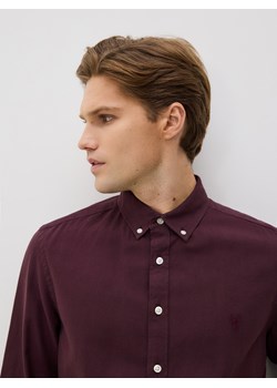 Reserved - Bawełniana koszula slim fit - bordowy ze sklepu Reserved w kategorii Koszule męskie - zdjęcie 187647851