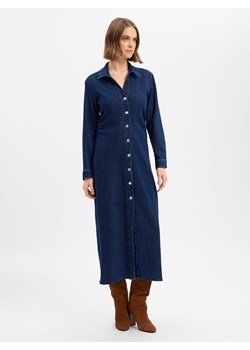 Msch Copenhagen Dżinsowa sukienka damska - MSCHMow Kobiety Bawełna denim jednolity ze sklepu vangraaf w kategorii Sukienki - zdjęcie 187647982