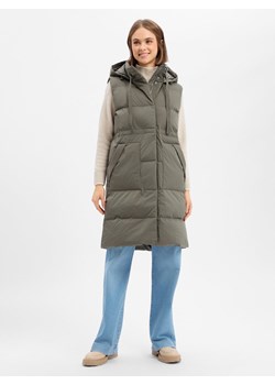 Opus Damska pikowana kamizelka - Walma Kobiety Sztuczne włókno oliwkowy jednolity ze sklepu vangraaf w kategorii Kamizelki damskie - zdjęcie 187647983