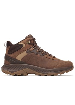 Buty męskie Merrell Speed Strike 2 Leather Mid Waterproof J038073 - brązowe ze sklepu streetstyle24.pl w kategorii Buty trekkingowe męskie - zdjęcie 187648264