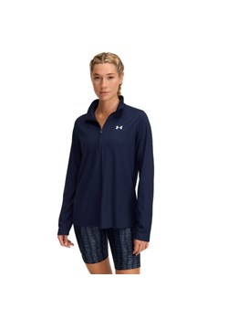 Damski longsleeve treningowy Under Armour Tech Rib 1/2 Zip - granatowy ze sklepu Sportstylestory.com w kategorii Bluzki damskie - zdjęcie 187649754