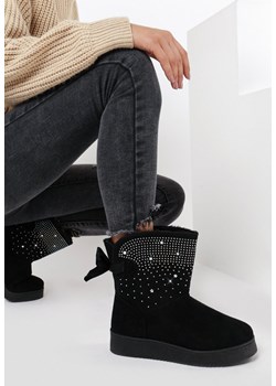 Czarne Śniegowce Stikine ze sklepu born2be.pl w kategorii Śniegowce damskie - zdjęcie 187652091