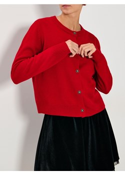 Sinsay - Rozpinany sweter na guziki - czerwony ze sklepu Sinsay w kategorii Swetry damskie - zdjęcie 187652280