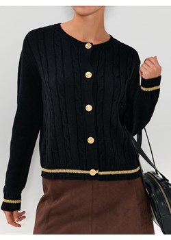 Sinsay - Rozpinany sweter na guziki - czarny ze sklepu Sinsay w kategorii Swetry damskie - zdjęcie 187652281