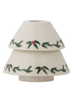 Bloomingville Świecznik &quot;Berry&quot; w kolorze biało-zielonym - wys. 9 x Ø 10 cm ze sklepu Limango Polska w kategorii Świeczniki - zdjęcie 187652672