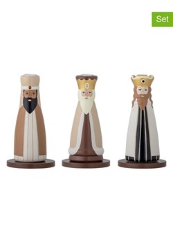 Bloomingville Świeczniki (3 szt.) "Betiel" w kolorze beżowo-brązowym - wys. 10,5 x Ø 6 cm ze sklepu Limango Polska w kategorii Świeczniki - zdjęcie 187652682