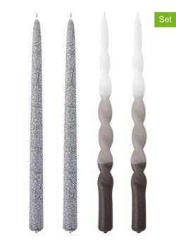 Bloomingville Świece (4 szt.) &quot;Frost&quot; w kolorze szarym - 4x 75 g ze sklepu Limango Polska w kategorii Świece i dyfuzory - zdjęcie 187652781