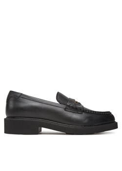 Tommy Hilfiger Mokasyny Crest Squarish Toe Penny Loafer FW0FW08633 Czarny ze sklepu MODIVO w kategorii Mokasyny damskie - zdjęcie 187653152