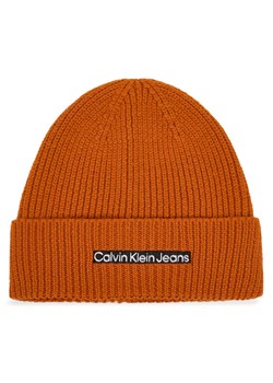 Calvin Klein Jeans Czapka Institutional K50K509895 Pomarańczowy ze sklepu MODIVO w kategorii Czapki zimowe męskie - zdjęcie 187653703