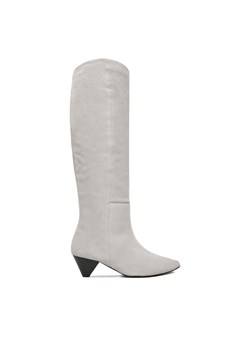 Badura Kozaki EO-APRIL-123433 Szary ze sklepu MODIVO w kategorii Kozaki damskie - zdjęcie 187653850