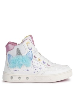 Geox Sneakersy J Skylin Girl J368WC 054AS C0653 D Biały ze sklepu MODIVO w kategorii Trampki dziecięce - zdjęcie 187653852