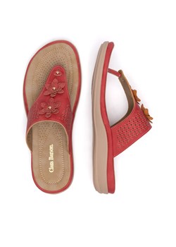 Clara Barson Japonki WYL0510-26 Czerwony ze sklepu MODIVO w kategorii Klapki damskie - zdjęcie 187653880