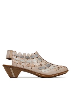 Rieker Półbuty 46778-64 Beżowy ze sklepu MODIVO w kategorii Sandały damskie - zdjęcie 187653901