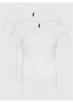 HUGO Komplet t-shirtów Twin 50469660 Biały Regular Fit ze sklepu MODIVO w kategorii Bluzki damskie - zdjęcie 187654043