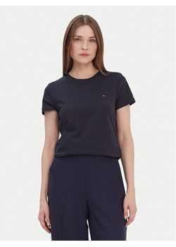 Tommy Hilfiger T-Shirt WW0WW22043 Granatowy Regular Fit ze sklepu MODIVO w kategorii Bluzki damskie - zdjęcie 187654143
