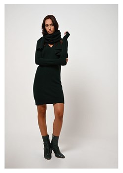 AUTHENTIC CASHMERE Kaszmirowa sukienka &quot;Capelet&quot; w kolorze ciemnozielonym ze sklepu Limango Polska w kategorii Sukienki - zdjęcie 187660823