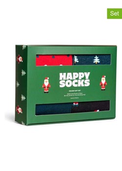 Happy Socks Skarpety (4 pary) &quot;Holiday&quot; w kolorze granatowo-czerwonym ze sklepu Limango Polska w kategorii Skarpetki męskie - zdjęcie 187660861