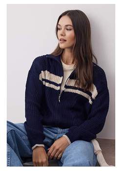 trendyol Kardigan w kolorze granatowym ze sklepu Limango Polska w kategorii Swetry damskie - zdjęcie 187660950