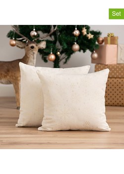 GAMUSI Poszewki (2 szt.) &quot;Sparkle&quot; w kolorze kremowym na poduszkę ze sklepu Limango Polska w kategorii Poduszki dekoracyjne - zdjęcie 187660990
