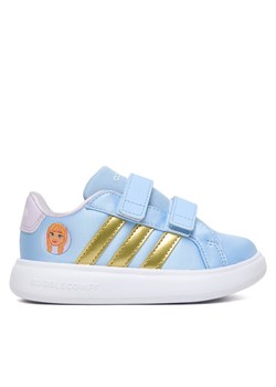 Sneakersy adidas Disney Frozen Grand Court 3.0 JQ4355 Błękitny ze sklepu eobuwie.pl w kategorii Buty sportowe dziecięce - zdjęcie 187661072