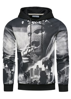 Bluza męska czarna z kapturem streetwear Recea ze sklepu Recea.pl w kategorii Bluzy męskie - zdjęcie 187661890