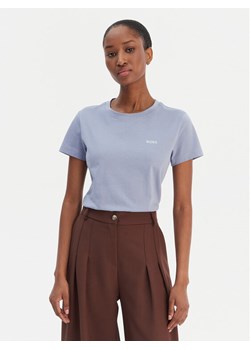 BOSS T-Shirt Esogo 50506973 Niebieski Slim Fit ze sklepu MODIVO w kategorii Bluzki damskie - zdjęcie 187662923