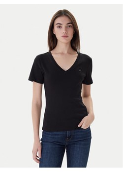 Tommy Hilfiger T-Shirt New Cody WW0WW40584 Czarny Slim Fit ze sklepu MODIVO w kategorii Bluzki damskie - zdjęcie 187662924