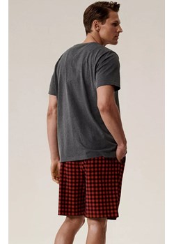 Atlantic bawełniana piżama męska NMP-397-SZMC_CZE, Kolor szaro-czerwony, Rozmiar XL, ATLANTIC ze sklepu Primodo w kategorii Piżamy męskie - zdjęcie 187663244