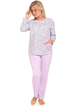 Długa bawełniana piżama damska rozpinana Kasia III 267 24, Kolor fioletowy-wzór, Rozmiar M, MARTEL ze sklepu Primodo w kategorii Piżamy damskie - zdjęcie 187663284