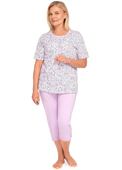 Bawełniana piżama damska rozpinana Kasia I 265 24, Kolor fioletowy-wzór, Rozmiar M, MARTEL ze sklepu Intymna w kategorii Piżamy damskie - zdjęcie 187663571