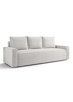 Biała sofa rozkładana boucle z pojemnikiem T7-A72 ze sklepu Edinos.pl w kategorii Sofy i kanapy - zdjęcie 187663622