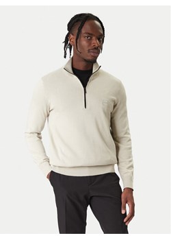BOSS Sweter Kanobix 50527585 Beżowy Regular Fit ze sklepu MODIVO w kategorii Swetry męskie - zdjęcie 187665024