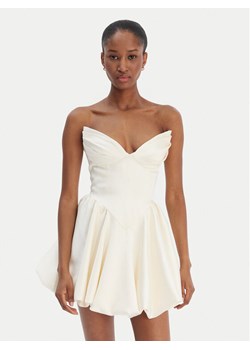 Bardot Sukienka koktajlowa Avella 60137DB Écru Slim Fit ze sklepu MODIVO w kategorii Sukienki - zdjęcie 187665040