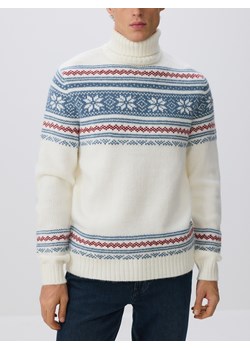 Reserved - Sweter ze świątecznym wzorem - złamana biel ze sklepu Reserved w kategorii Swetry męskie - zdjęcie 187665981