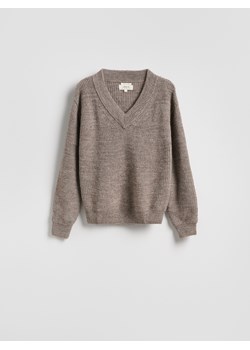Reserved - Sweter z wełną - beżowy ze sklepu Reserved w kategorii Swetry damskie - zdjęcie 187666241