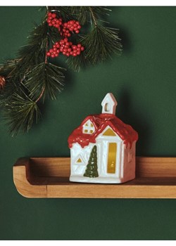 Sinsay - Świąteczna lampka w kształcie domu - czerwony ze sklepu Sinsay w kategorii Lampy stołowe - zdjęcie 187666724