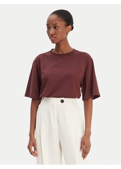 BOSS T-Shirt Enismall 50523256 Brązowy Oversize ze sklepu MODIVO w kategorii Bluzki damskie - zdjęcie 187666912