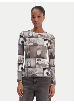 HUGO Bluzka Diraluna 50555473 Szary Regular Fit ze sklepu MODIVO w kategorii Bluzki damskie - zdjęcie 187666913