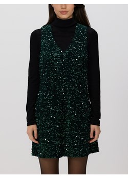 Reserved - Cekinowa sukienka mini - ciemnozielony ze sklepu Reserved w kategorii Sukienki - zdjęcie 187667442